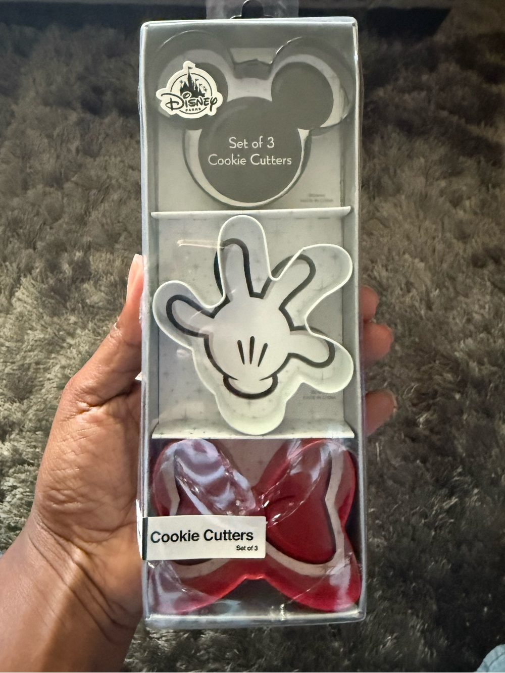 Disney Parks Mickey Mouse Set of 3 Cookie Cutters NIB Baking